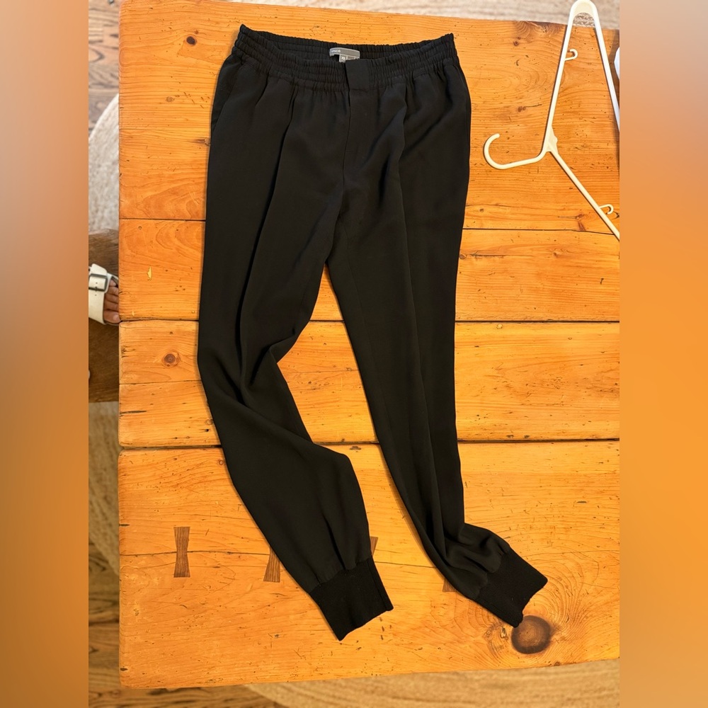 Vince Black Silk  Jogger Pants